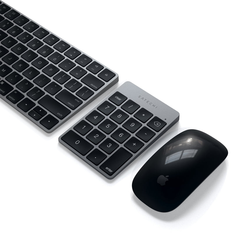 [Australia - AusPower] - Satechi Slim Aluminum Bluetooth Wireless 18-Key Keypad Keyboard Extension - Compatible with 2017 iMac, iMac Pro, MacBook Pro, MacBook, iPad, iPhone, Dell, Lenovo and More (Space Gray) Space Gray 
