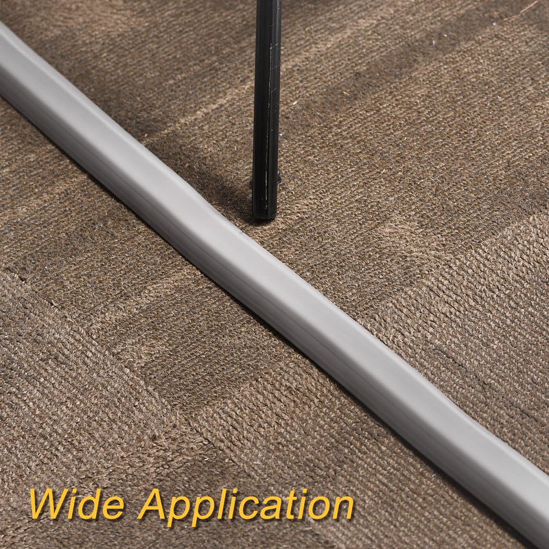 [Australia - AusPower] - uxcell D30 6.6ft Floor Cord Cover, PVC Cord Cover Floor, Wire Cover for Extension Cords, Protect Wires & Prevent Cable Trips, Hole Width: 0.39", Brown 