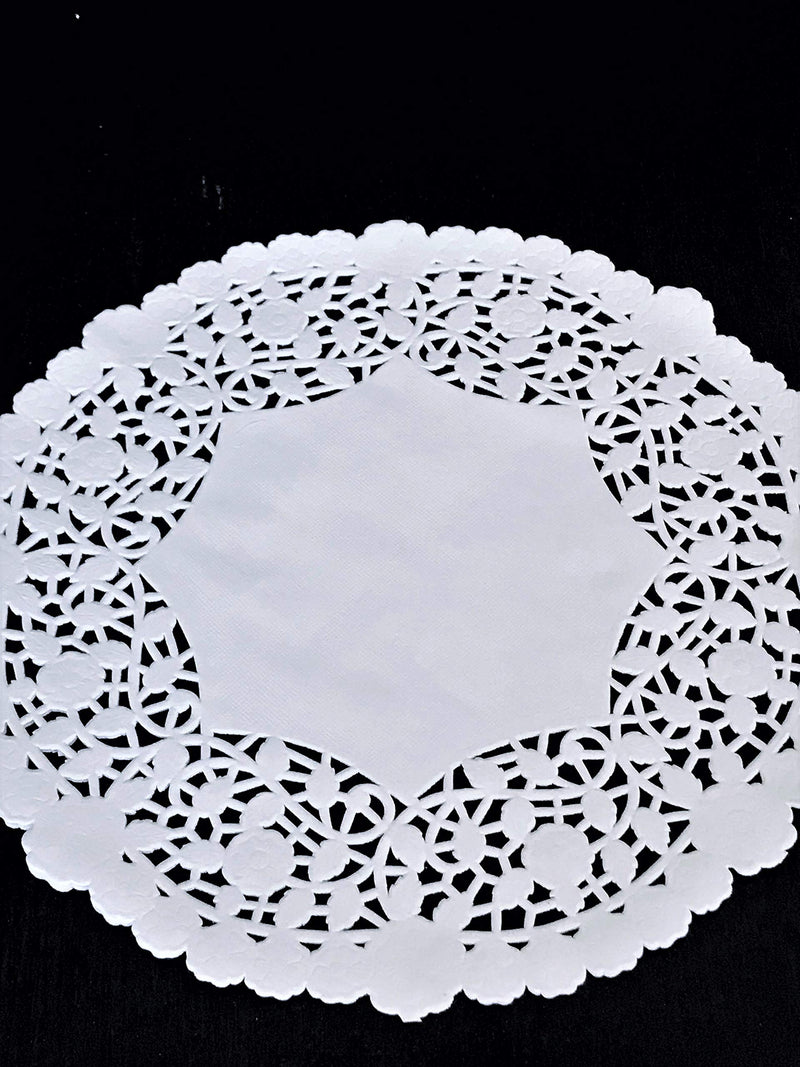 [Australia - AusPower] - White Round 9 inches Paper Lace Doilies - Made in Canada (100) 100 
