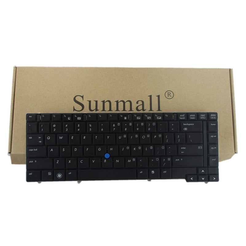 [Australia - AusPower] - SUNMALL New Keyboard Replacement with Pointer Compatible with HP EliteBook 8440p 8440w Series Black US Laptop Compatible with Part Number 594052-001 598042-001 … 
