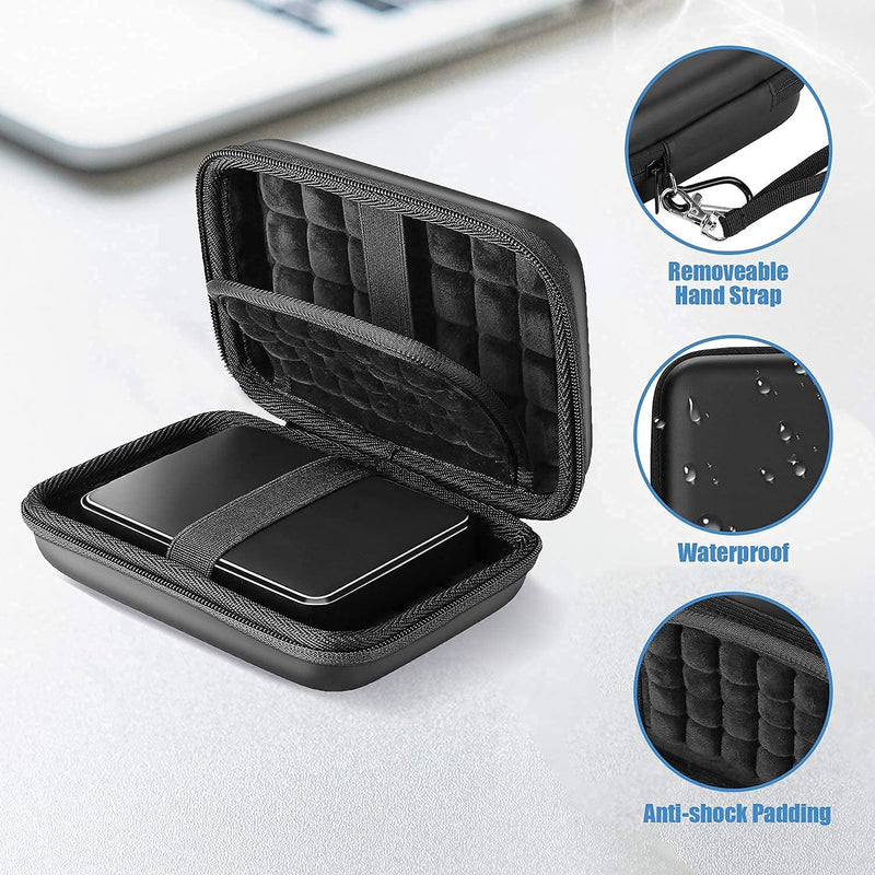 [Australia - AusPower] - ProCase Hard Drive Case 2.5 Inch Bundle with ProCase Samsung T7 / T7 Touch Portable SSD Carrying Case with Silicone Cover 