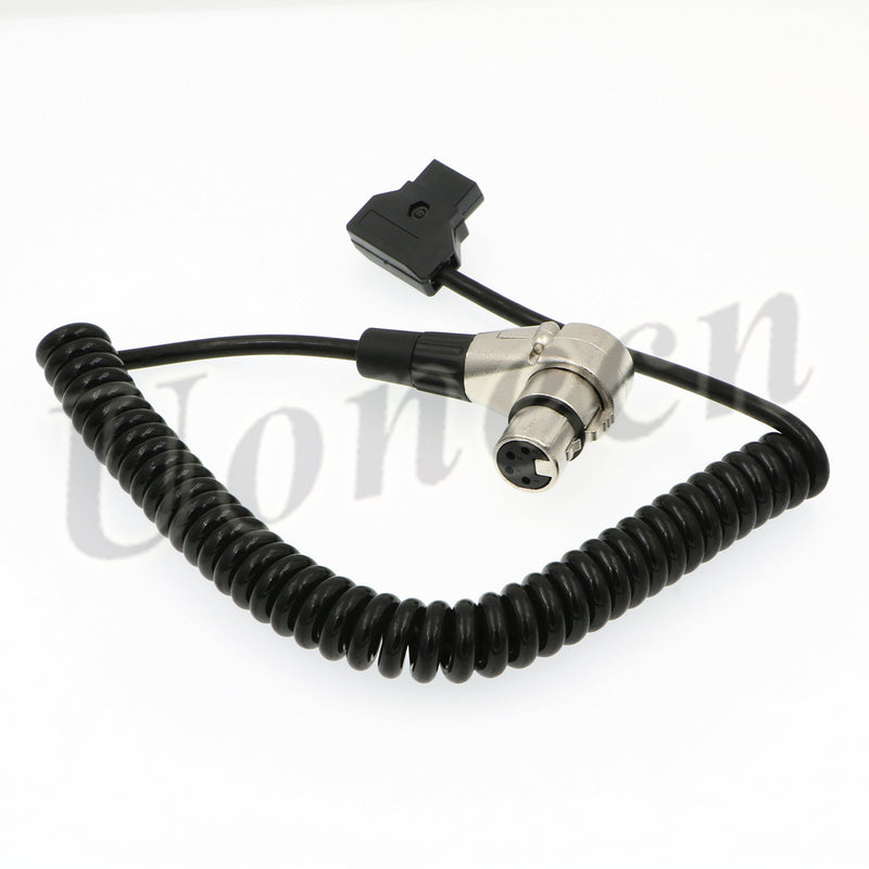 [Australia - AusPower] - For ARRI ALEXA Camera Cable Right Angle 90 Degree XLR 4 Pin Female to D-tap Power Spring Cable for Supply Battery Adapter 
