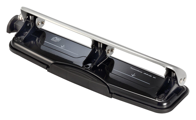[Australia - AusPower] - PaperPro inPRESS 12 Reduced Effort Three-Hole Punch, Silver/Black (2101) 12 Sheet Black 