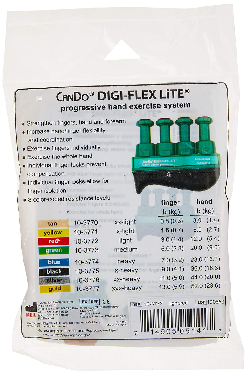 [Australia - AusPower] - CanDo 10-3772 Digi-Flex LiTE Exerciser, Light, Red Red: Light 
