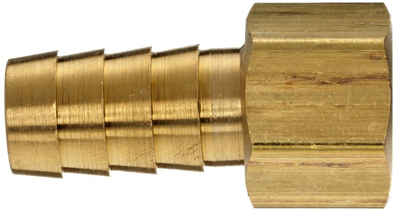 [Australia - AusPower] - Anderson Metals Brass Hose Fitting, Ball End Swivel Connector, 3/8" Barb x 1/2" NPSM 