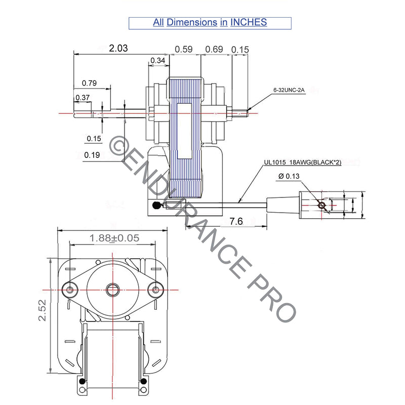 [Australia - AusPower] - Endurance Pro Universal Bathroom Vent Fan Motor Complete Kit Replacement for C01575, 50 CFM, 120V 