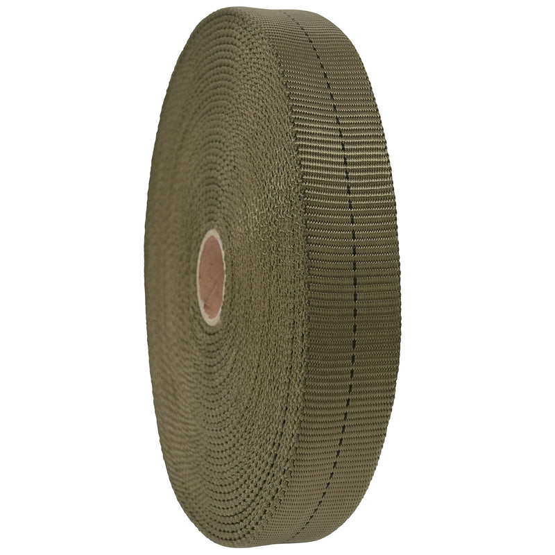 [Australia - AusPower] - GM CLIMBING 1 inch MIL-W-5625 Nylon Tubular Webbing Milspecs 4000Lbs Durable for Outdoor Tactical Parachute Climbing Rescue Survival Tie Down 1 inch x 30Ft / 10 Yards Tan 499 