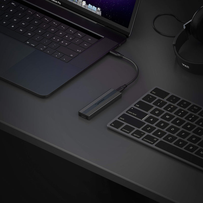 [Australia - AusPower] - SABRENT USB 3.2 Type-C Tool-Free Enclosure for M.2 PCIe NVMe and SATA SSDs (EC-SNVE) 