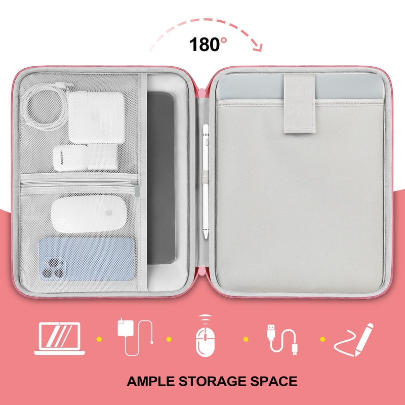 [Australia - AusPower] - Feacan Laptop Sleeve Case for 15 inch New MacBook Air M2 A2941 2023, 15 inch MacBook Pro A1990 A1707, Dell XPS 15 Plus 2022-2020 Computer Bag with Accessory Pocket, Shockproof, Water-Resistant, Pink 15 inch for New MacBook Air 