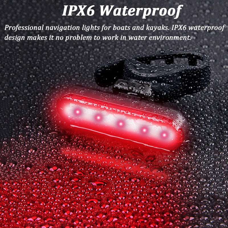 [Australia - AusPower] - Botepon Kayak Battery Operated Navigation Lights, Boat Bow Lights And Stern Lights, Waterproof Kayak Lights For Night Kayaking, Night Fishing Lights For Pontoon Boat, Bass Boat, Dinghy 