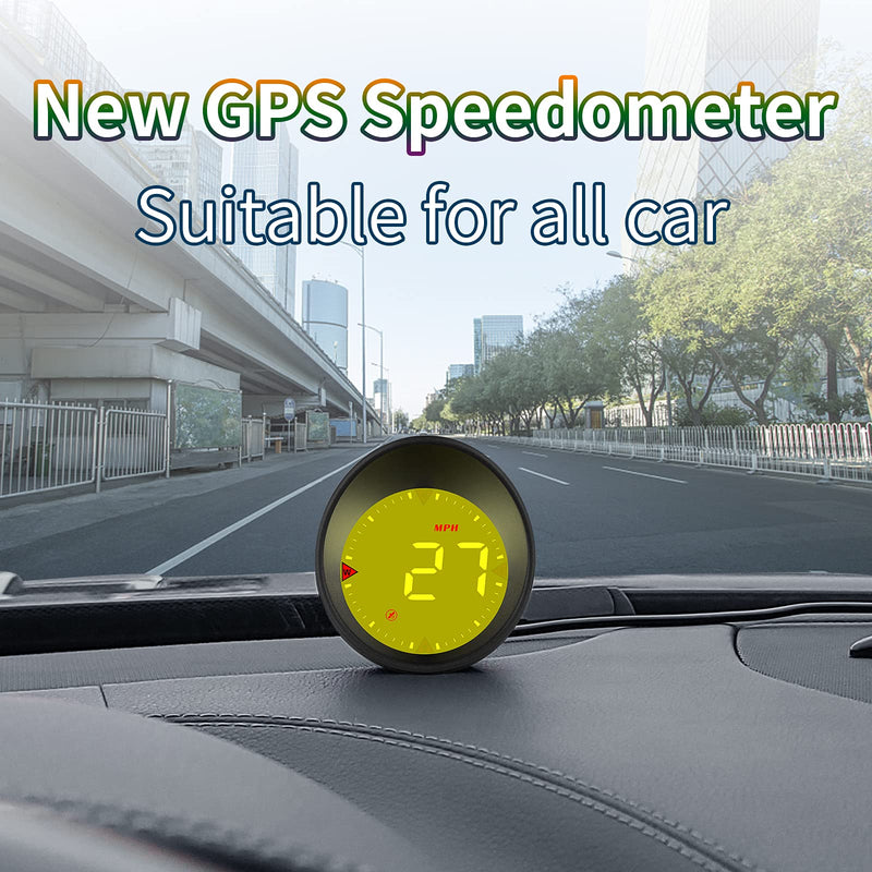 [Australia - AusPower] - GPS Digital Speedometer for Car Heads Up Display HUD Universal Car Compass Dashboard with Overspeed Alarm Over Speed Alarm 