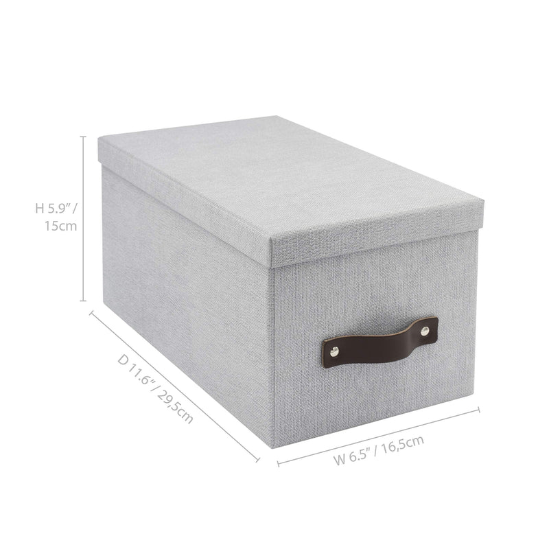 [Australia - AusPower] - Bigso Silvia Organizational Storage Box, 5.9 x 6.5 x 11.6 Inches, Ash Color 