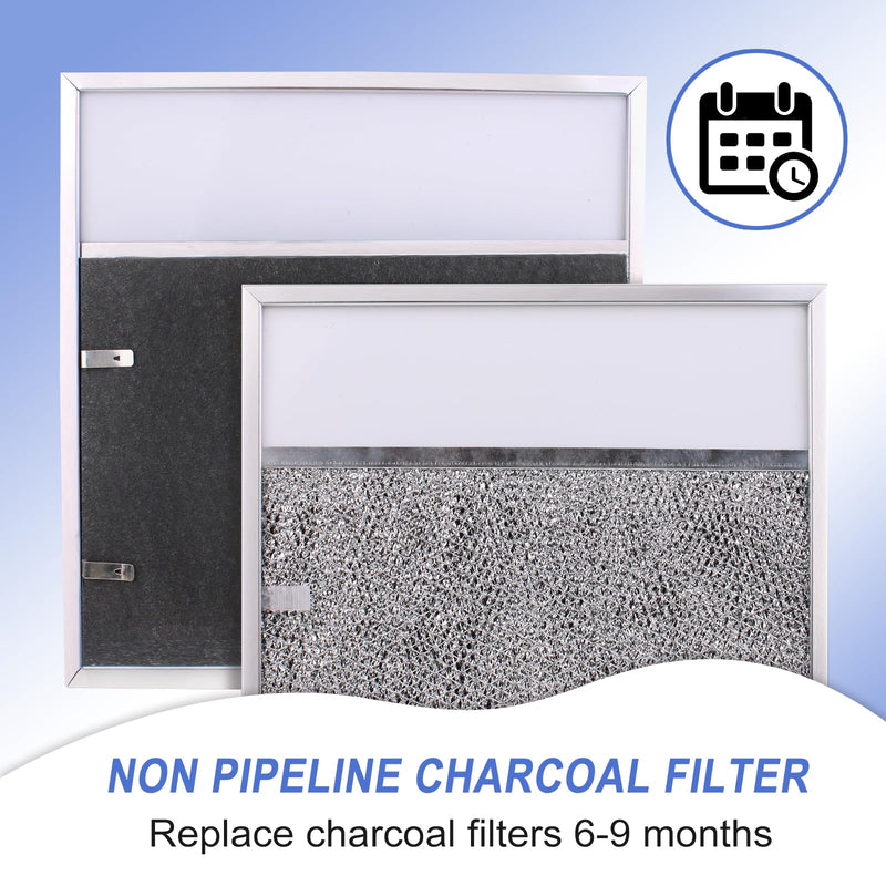 [Australia - AusPower] - Range hood Filter Aluminum Filter with Light Lens 11-1/2 X 11-3/4 X 3/8 Thickened aluminum frame for Broan R610045, R610050, SR610045, Estate 883093, 883103, 883149, 1017892, 14210156, and more 1 Pcs 