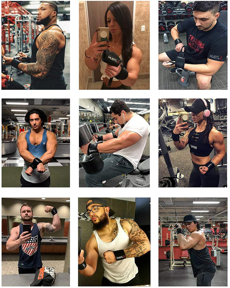 [Australia - AusPower] - Hustle Athletics Wrist Wraps Weightlifting - Best Support for Gym & Crossfit - Brace Your Wrists to Push Heavier, Avoid Injury & Improve Your Workout Instantly - for Men & Women Arctic Camo 12" 