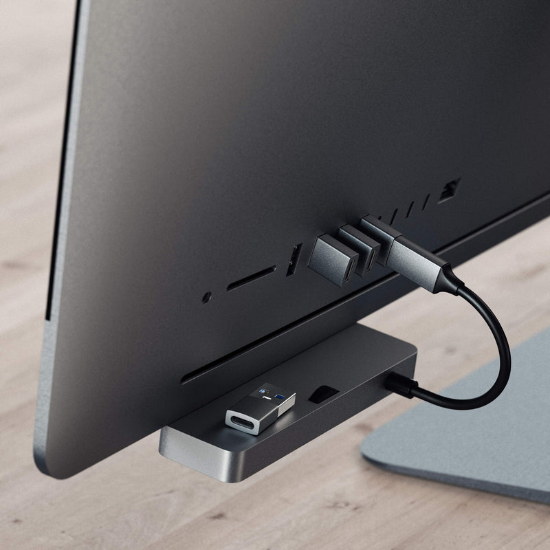 [Australia - AusPower] - Satechi Type-A to Type-C Adapter Converter - USB-A Male to USB-C Female - Compatible with iMac, MacBook Pro/MacBook, Laptops, PC, Computers and More (Space Gray) Space Gray 