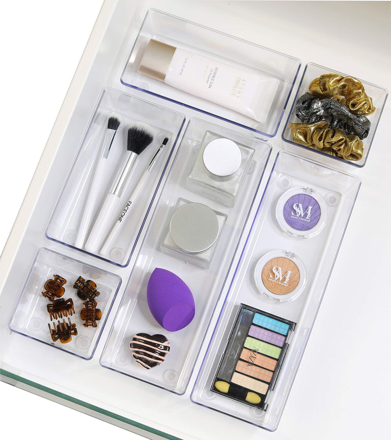 [Australia - AusPower] - 6 Pack - Simple Houseware Clear Plastic Desk Drawer Organizers 