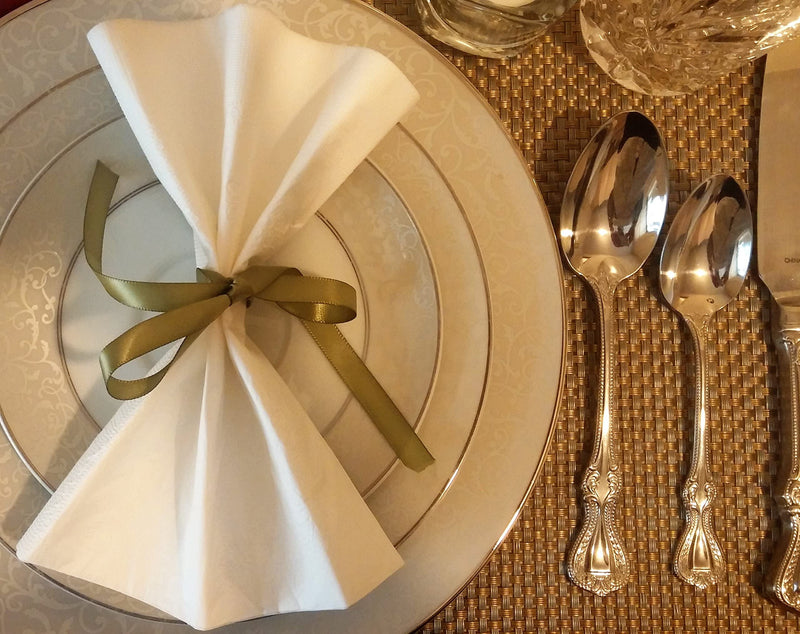 [Australia - AusPower] - Lillian Tablesettings Premium White Napkins, Large Dinner Napkin, 3 Ply Paper White, 75 count 