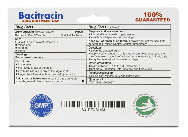[Australia - AusPower] - Globe Bacitracin Zinc Ointment 1 oz | Antibiotic Ointment | Essential Antibiotic First Aid Supplies | Healing Action | Maximum Antibiotic Power | Prevents infection in cuts, scrapes, burns | 10 PACK | 