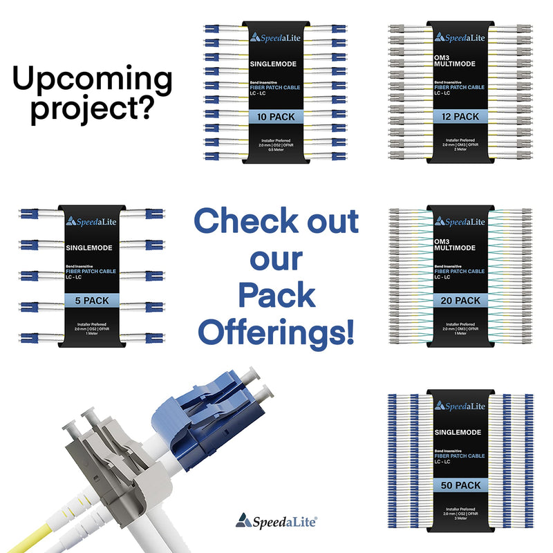 [Australia - AusPower] - SpeedaLite UNC 2M LC to LC Fiber Patch Cable Single Mode 9/125 DX LC-LC, Duplex, OS2, SM, Fiber Optic Cable, LCLC, LC LC, 2.0mm, Bend Insensitive, 2 Meter, by UNC Group 
