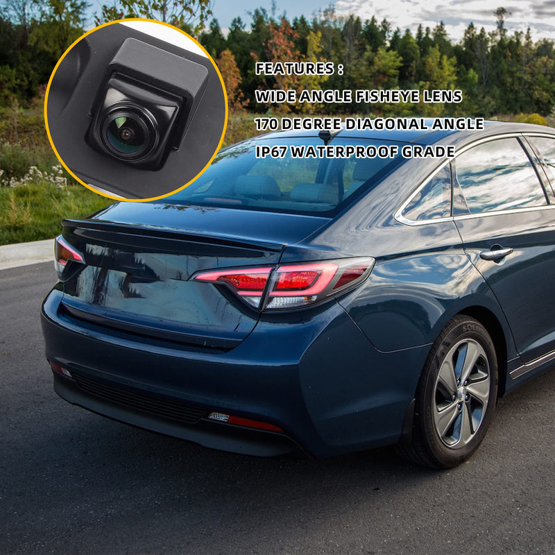 [Australia - AusPower] - Dasbecan Backup Camera Rear View Parking Camera Compatible with Hyundai Sonata 2015 2016 2017 Back Up Park Assist Camera Replaces 95760-E6201 95760-C2101 