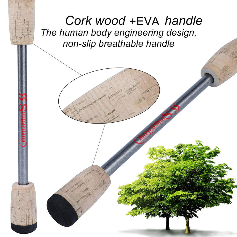 [Australia - AusPower] - Sougayilang Flexible Fishing Rods, Spinning Rods & Casting Rods, Lightweight Trout Rods 2 Pieces Cork Handle Crappie Fishing CAST 1.8m/5.9ft 