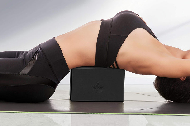 [Australia - AusPower] - Heathyoga Yoga Blocks 2 Pack with Strap, High Density EVA Foam Yoga Block and Yoga Strap Set to Support and Improve Poses and Flexibility 