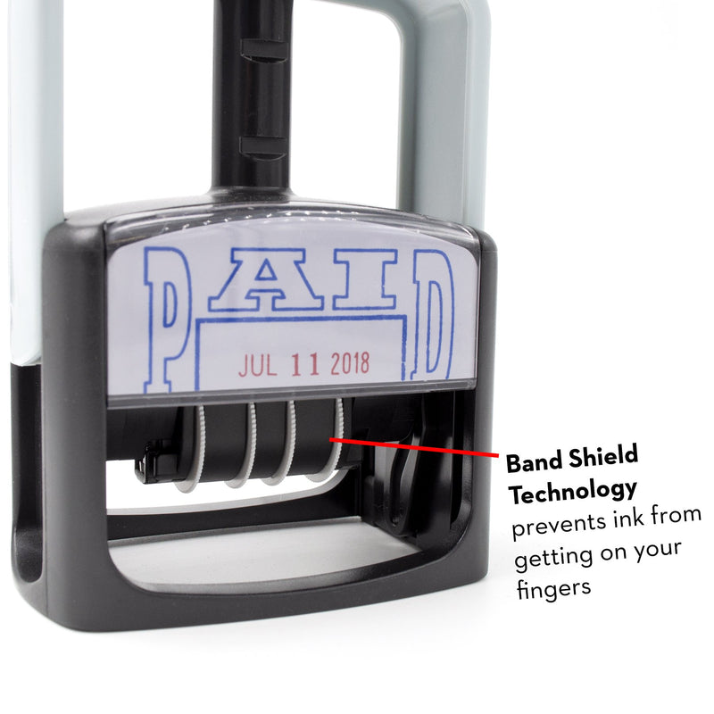 [Australia - AusPower] - MaxMark Heavy Duty Style Date Stamp with Received self Inking Stamp - 2 Color Blue/Red Ink 