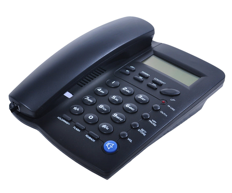 [Australia - AusPower] - Ornin Y043 Corded Telephone with Speaker, Display, Desk Phone Only (Black) Black 