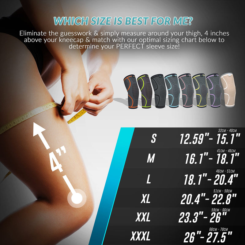 [Australia - AusPower] - MODVEL 2 Pack Knee Brace | Knee Compression Sleeve for Men & Women | Knee Support for Running | Medical Grade Knee Pads for Meniscus Tear, ACL, Arthritis, Joint Pain Relief. Small A Black 