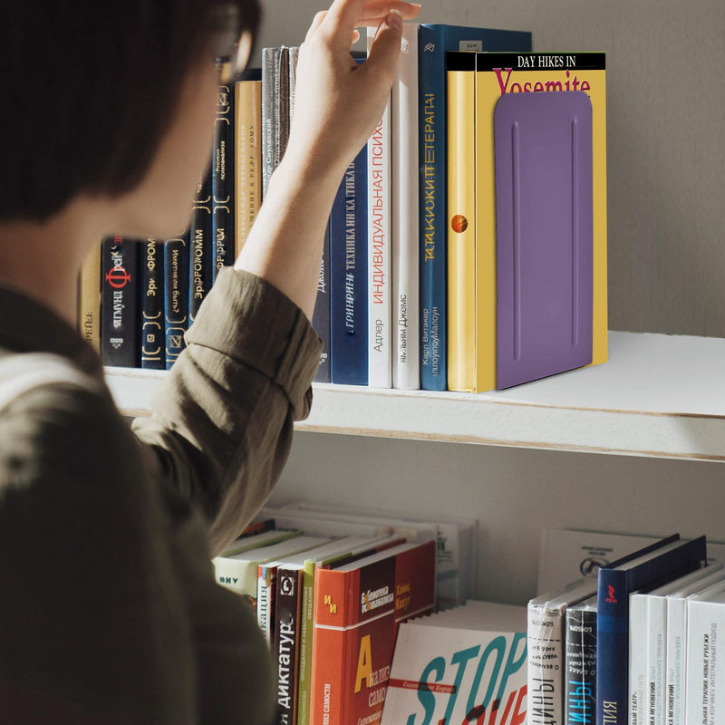 [Australia - AusPower] - Acrimet Jumbo Premium Metal Bookends 9" (Heavy Duty) (Purple Color) (1 Pair) 