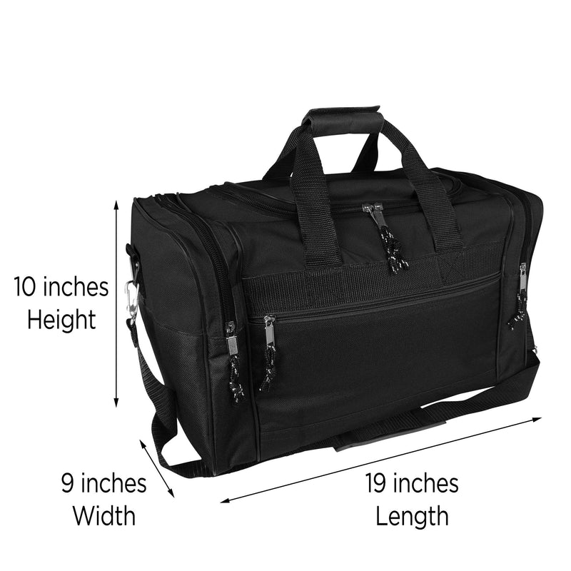 [Australia - AusPower] - DALIX 17" Blank Duffle Bag Duffel Bag Travel Size Sports Durable Gym Bag Black 