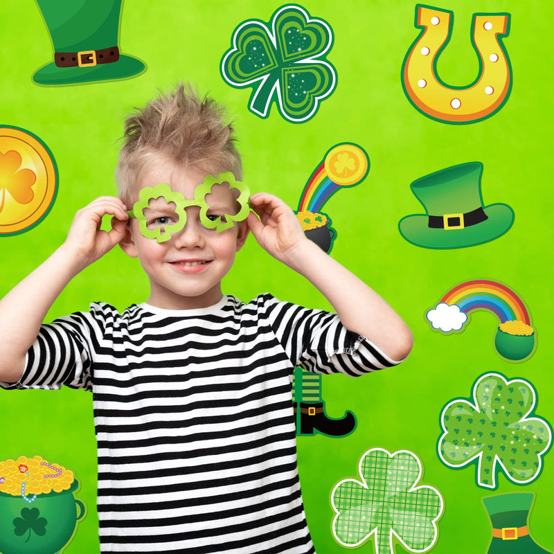 [Australia - AusPower] - 48pcs St. Patrick's Day Cutouts Shamrock Clover Cut-Outs for Classroom Bulletin Board Decorations 