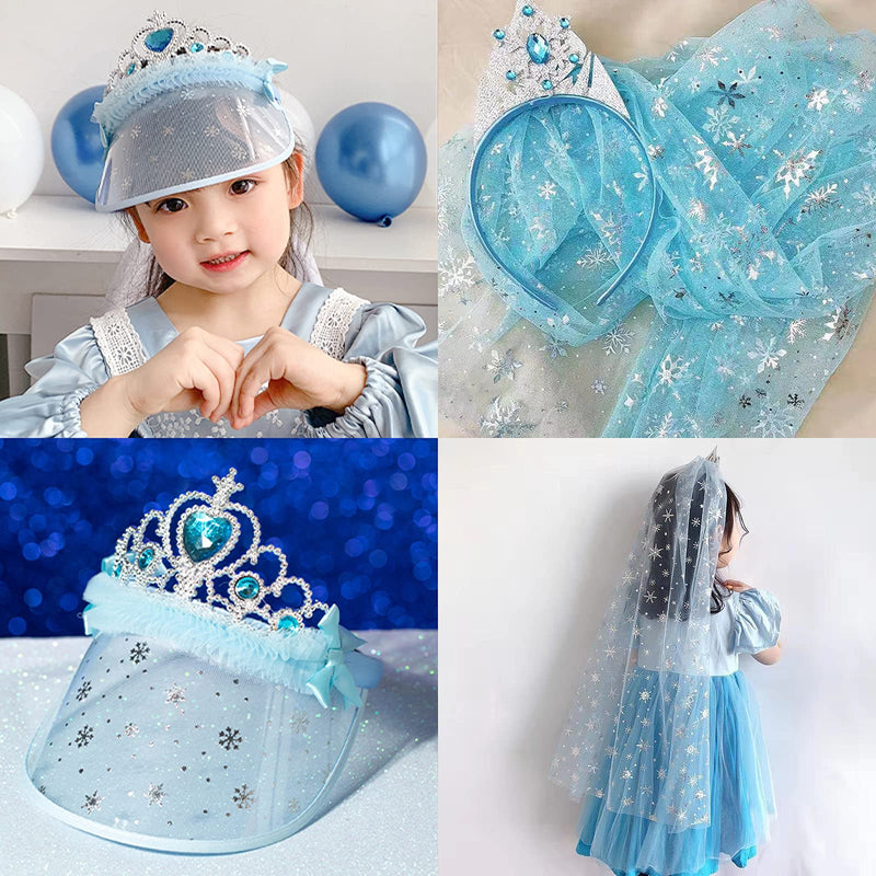 [Australia - AusPower] - SUJAYU Sheer Fabric, Snowflake Silver Foil Organza Fabric, Snowflake Tablecloth Birthday Party Supplies Party Decorations, Christmas Tree Skirt Christmas Decorations Clearance (59" x 118", Blue) 59" x 118" 