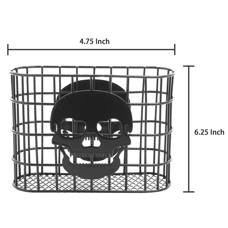 [Australia - AusPower] - MyGift Skull Design Tabletop Napkin Holder, Metal Wire Paper Towel Dispenser, Black 