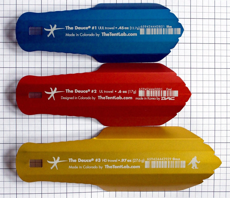 [Australia - AusPower] - TheTentLab(R) Deuce(R) Ultralight Backpacking Potty Trowel - in 3 Sizes madeinUS-Blue #1 