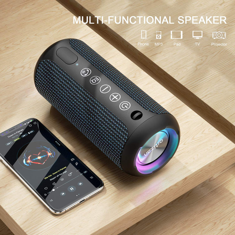 [Australia - AusPower] - Ortizan Portable Bluetooth Speaker, IPX7 Waterproof Wireless Speaker with 24W Loud Stereo Sound, Outdoor Speakers with Bluetooth 5.0, 30H Playtime,66ft Bluetooth Range, Dual Pairing for Home Navy 