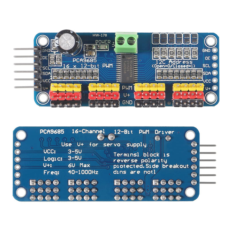 [Australia - AusPower] - Alinan 4pcs PCA9685 16 Channel 12 Bit PWM Servo Motor Driver Board I2C IIC Module IIC Interface One Size 4 