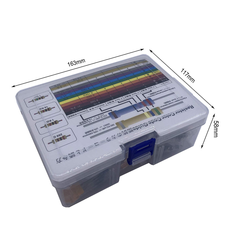 [Australia - AusPower] - MOGAOPI Electronic Component Kit & Total 1390 Pcs, LED Diodes, Metal Film Resistors, Electrolytic Capacitor Package, Common Diodes, Ceramic Capacitors, Common Transistor Assortment Box 