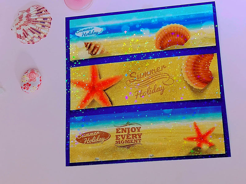[Australia - AusPower] - Bleidruck 25 Sheets Stars Holographic Clear Vinyl Cold Laminated Film Holographic Overlay 8.25x11.7 Inches Adhesive Vinyl for Stickers 