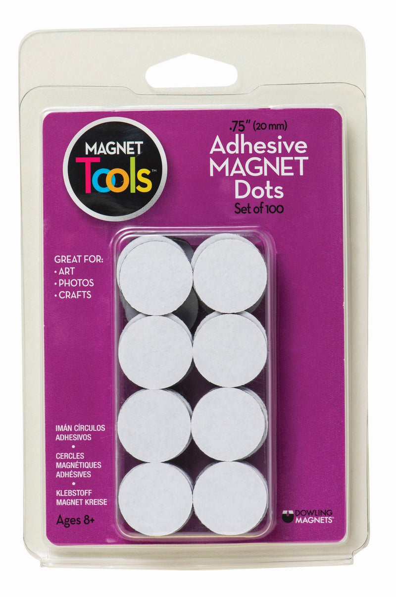[Australia - AusPower] - Dowling Magnets 735007 Adhesive Magnet Dots, 5.5" Height, 1" Width, 3.5" Length (Pack of 100) 