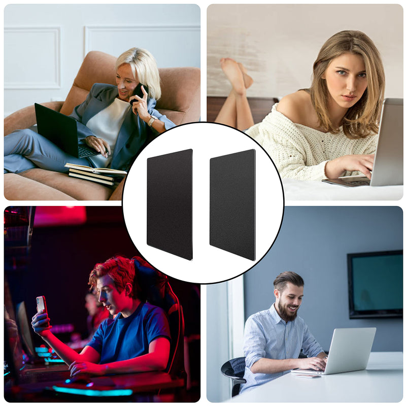 [Australia - AusPower] - HONKID Metal Aluminum Mouse Pad, Office and Gaming Thin Hard Mouse Mat Double Sided Waterproof Fast and Accurate Control Mousepad for Laptop, Computer and PC,9.05"x7.08", Black 9.05 X 7.08 inch 