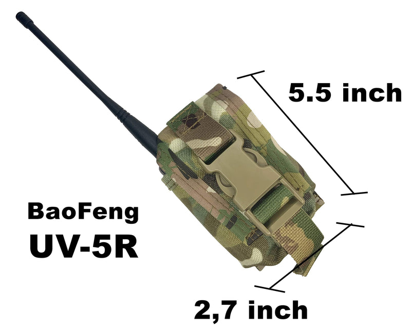 [Australia - AusPower] - MOLLE Holder Cordura Tactical Pouch Bag Radio Phone GPS Holster Two-Way Multicam 