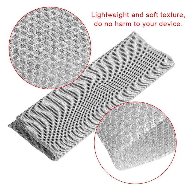 [Australia - AusPower] - Speaker Grill Cloth, 140cm x 50cm Speaker Grill Fabric Dustproof Speaker Mesh Cloth Protective Grille Cover for Stereo Audio Speaker(Gray) 