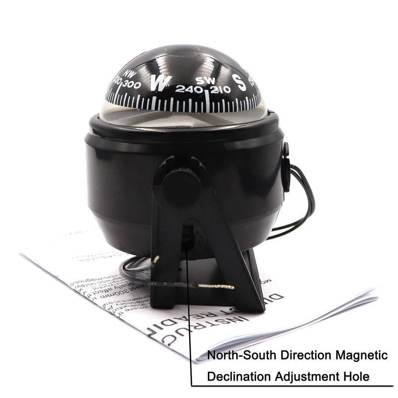[Australia - AusPower] - DETUCK Boat Compass Dashboard Marine Compass for Boat Compass Dash Mount Night Lighting 