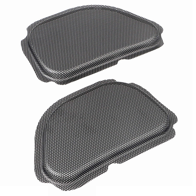 [Australia - AusPower] - XMMT Black Metal Fairing Mesh Front Speaker Grills Cover Trim Replacement For Harley Road Glide FLTR 1998-2013 
