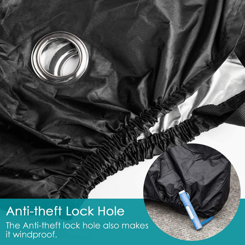 [Australia - AusPower] - Favoto Bike Cover Waterproof Outdoor Bicycle Cover Thicken Oxford 29 Inch Windproof UV Snow Rustproof with Lock Hole Storage Bag for Mountain Road Bike City Bike Beach Cruiser Bike 