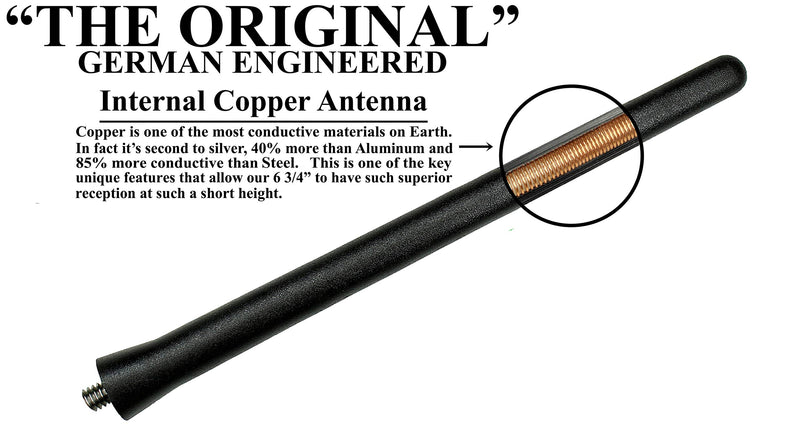 [Australia - AusPower] - AntennaMastsRus - The Original 6 3/4 Inch is Compatible with Ford Flex (2009-2019)- Car Wash Proof Short Rubber Antenna - Internal Copper Coil - Premium Reception - German Engineered 6 3/4" Inch - PREMIUM CHOICE 