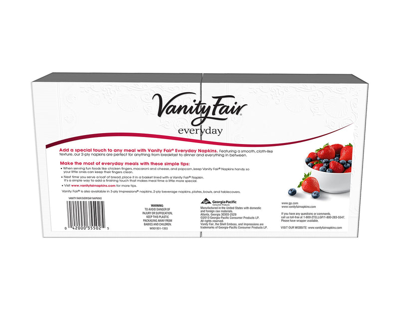 [Australia - AusPower] - Vanity Fair Everyday Napkins, 200 Count (Packaging Design May Vary) 