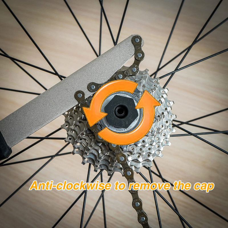 [Australia - AusPower] - BIKE HAND Compatible with Shimano Sram Freewheel Turner Install Removal Chain Whip Tool Kit - Cassette Remover - MTB Road 8 9 10 11 12 Speed - with Lockring Nut Tool 