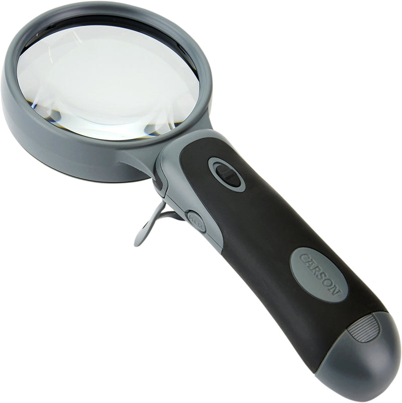 [Australia - AusPower] - Carson Remov-A-Lens 3-in-1 LED Lighted Hand-Held Magnifier Set with 3 Interchangeable Magnifying Glass Lenses (RL-30) 